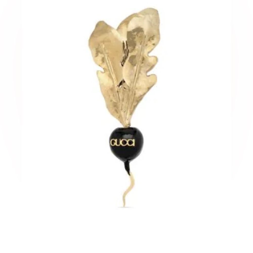 Gucci Enamel Radish Brooch